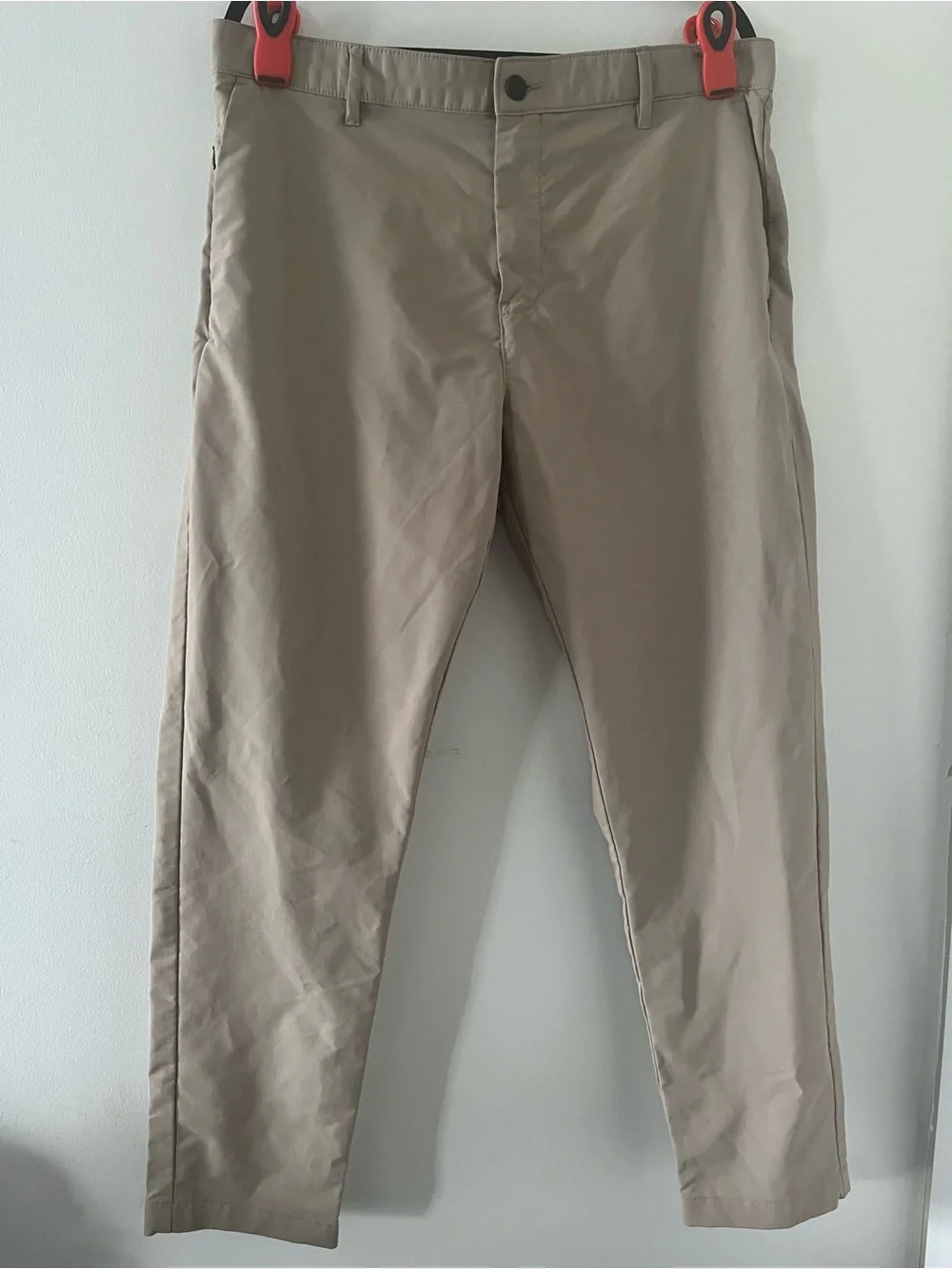 Banana Republic Mens 36 X 30 Tan Performance Hybrid Pants Slim Travel Golf